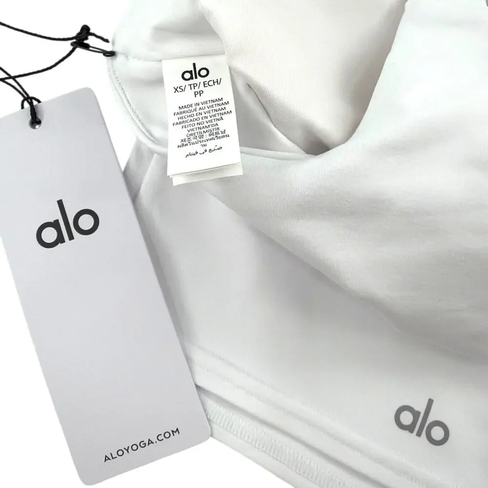 Alo Yoga White Airbrush Real Bra Tank Size Size XS